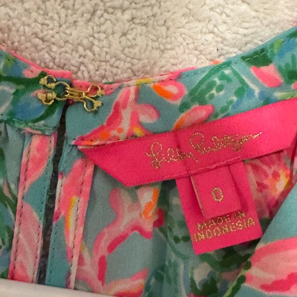 Fun and flirty Lilly Pulitzer dress, Womens size 0, Pink, Green NWOT - Picture 3 of 6